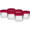 Barattolo semplice 235 ml (fi82) con coperchio bordeaux 6 pz.  - 1 