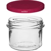 Barattolo semplice 235 ml (fi82) con coperchio bordeaux 6 pz. - 3 