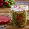 Barattolo semplice 346ml fi 82 con stampa colorata "Made With Love" e coperchio bordeaux, 3 pezzi - 8 