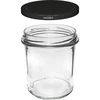 Barattolo semplice 350ml con tappo nero fi82 - 6 pezzi - 3 