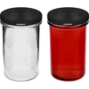Barattolo semplice 545ml (fi 82) - con coperchio nero, 6 pezzi - 5 