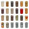 Barattolo semplice 545ml (fi 82) - con coperchio nero, 6 pezzi - 7 