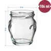 Barattolo TO 106 ml Anfora con coperchio colorato fi 53 - 8 pezzi - 6 