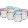 Barattolo TO 106 ml con coperchio colorato fi 53 - 6 pezzi.  - 1 