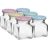 Barattolo TO 120 ml Quattro angoli fi 53 coperchio - 6 pezzi  - 1 