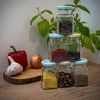 Barattolo TO 150 ml Quattro angoli fi 53 coperchio - 6 pezzi. - 10 