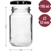 Barattolo TO 190ml con coperchio colorato fi 53 - 8 pz. - 8 