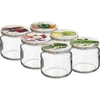 Barattolo TO 370 ml con coperchio colorato fi82/6- 6 pezzi - 12 