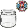 Barattolo TO 370 ml con coperchio colorato fi82/6- 6 pezzi - 5 