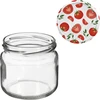 Barattolo TO 370 ml con coperchio colorato fi82/6- 6 pezzi - 7 