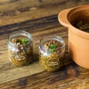 Barattolo TO 425ml con stampa "Delizia casalinga" e coperchio nero fi 82 - 3 pezzi - 7 