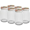 Barattolo TO 900 ml con coperchio colorato fi82/6 - 6 pezzi  - 1 