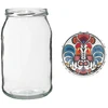 Barattolo TO 900 ml con coperchio colorato fi82/6 - 6 pezzi - 9 