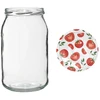 Barattolo TO 900 ml con coperchio colorato fi82/6 - 6 pezzi - 7 