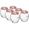 Barattolo TO Anfora 580 ml con coperchio colorato fi82/6-6pz. - 8 