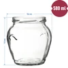 Barattolo TO Anfora 580 ml con coperchio colorato fi82/6-6pz. - 6 