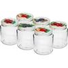 Barattolo TO, cicciotto 580ml con coperchio colorato fi82/6, 6 pezzi  - 1 