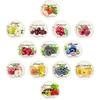 Barattolo TO, cicciotto 580ml con coperchio colorato fi82/6, 6 pezzi - 6 