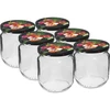 Barattolo TO Gurken 425 ml con coperchio colorato fi 82/6 - 6 pezzi  - 1 