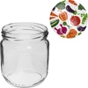 Barattolo TO Gurken 425 ml con coperchio colorato fi 82/6 - 6 pezzi - 7 