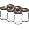 Barattolo TO Quartino 250 ml con tappo Ø 66 - 6 pz ['barattoli con tappo a vite', ' barattoli twist-off', ' per confetture', ' per marmellate', ' per composte', ' per conserve', ' per insalate', ' tappi decorati']