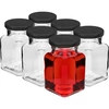 Barattolo twist off 150ml Quattro angoli fi 53 con coperchio nero, 6 pezzi - 2 