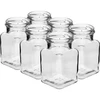 Barattolo twist off 150ml Quattro angoli fi 53 con coperchio nero, 6 pezzi - 3 