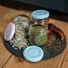 Barattolo twist-off 30 ml con coperchio colorato fi 43 - 10 pezzi - 6 