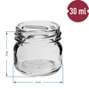 Barattolo twist-off 30 ml con coperchio colorato fi 43 - 10 pezzi - 4 