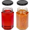 Barattolo twist off 385ml con coperchio nero fi 63, 6 pezzi. - 5 