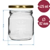 Barattolo Twist-off 425ml con stampa "Home Made" e coperchio, 3 pezzi - 6 