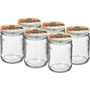 Barattolo twist off 500 ml con coperchio colorato fi82/6 - 6 pezzi  - 1 