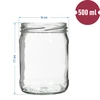 Barattolo twist off 500 ml con coperchio colorato fi82/6 - 6 pezzi - 2 