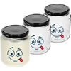 Barattolo twist-off 580ml con stampa Faccina e coperchio fi 82/6 - 3 pezzi  - 1 