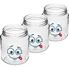 Barattolo twist-off 580ml con stampa Faccina e coperchio fi 82/6 - 3 pezzi - 3 