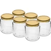 Barattolo twist-off, cicciottello 580ml con coperchio dorato fi82/6, 6 pezzi.  - 1 