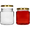 Barattolo twist-off, cicciottello 580ml con coperchio dorato fi82/6, 6 pezzi. - 3 