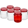 Barattolo twist-off, robusto 580ml con coperchio bordeaux fi82/6, 6 pezzi - 2 