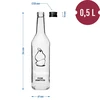 Bottiglia 0,5 L con tappo a vite e stampa Pigwówka - 4 pezzi - 7 