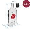 Bottiglia 0,5 L con tappo e stampa a 2 colori Wyborny Trunek - 4 pezzi - 8 