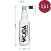 Bottiglia 0,5 L con tappo e stampa Acqua Forte - 4 