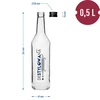Bottiglia 0,5 L con tappo e stampa Distillata - 4 pezzi - 7 