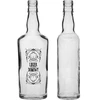 Bottiglia 0,5 L con tappo e stampa Liquore fatto in casa - 4 pezzi - 5 
