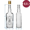 Bottiglia 0,5 L con tappo e stampa Liquore fatto in casa - 4 pezzi - 9 