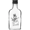 Bottiglia 200 ml con tappo a vite, stampa natalizia Pupazzo di Neve, 6 pz. - 6 