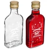 Bottiglia 200 ml con tappo a vite, stampa Renna Natalizia, 6 pezzi. - 4 