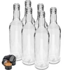 Bottiglia 500 ml Slanciata, con tappo nero, per vodka, 6 pezzi - 3 