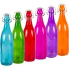 Bottiglia di vetro 1 L con chiusura ermetica - in vari colori  - 1 