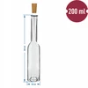 Bottiglia per liquore 200 ml 6 pz. + 6 tappi 23/18 - 7 
