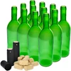 Bottiglia per vino 0,75L con tappi e capsule - 12 pz. - 2 
